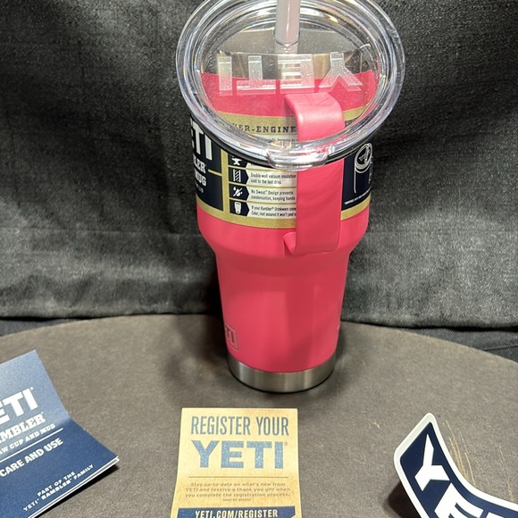 YETI Rambler 35 oz Pink Tumbler with Straw Lid - Picture 4 of 4